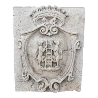 Mid 19th Century Italian Stone Coat of Arms For Sale