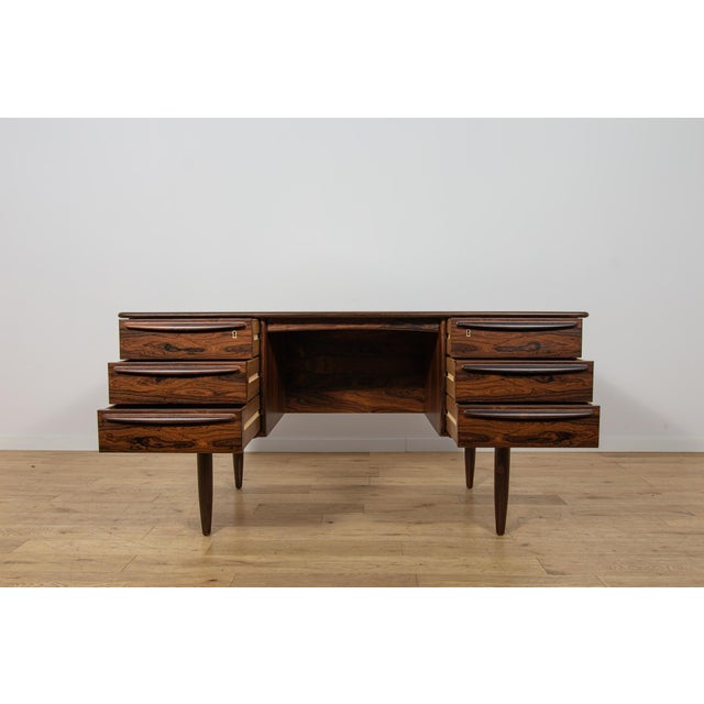 Mid-Century Modern Rosewood Desk by Svend Åge Madsen for Falster Møbelfabrik, Denmark, 1960s For Sale - Image 12 of 18