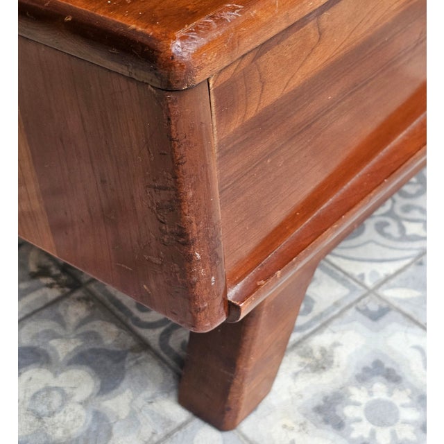 Tan Kling Furniture Mid Century Solid Cherry Tiered Bedside Table Nightstand For Sale - Image 8 of 9