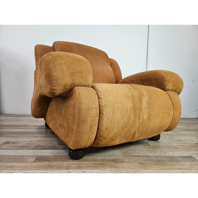 Large Fabric Lounge Chairs, 1970, Set of 2 For Sale - Image 10 of 13