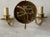 Vintage Neoclassical Union Made Colonial Style Brass 2 Light Wall Sconce For Sale - Image 4 of 6
