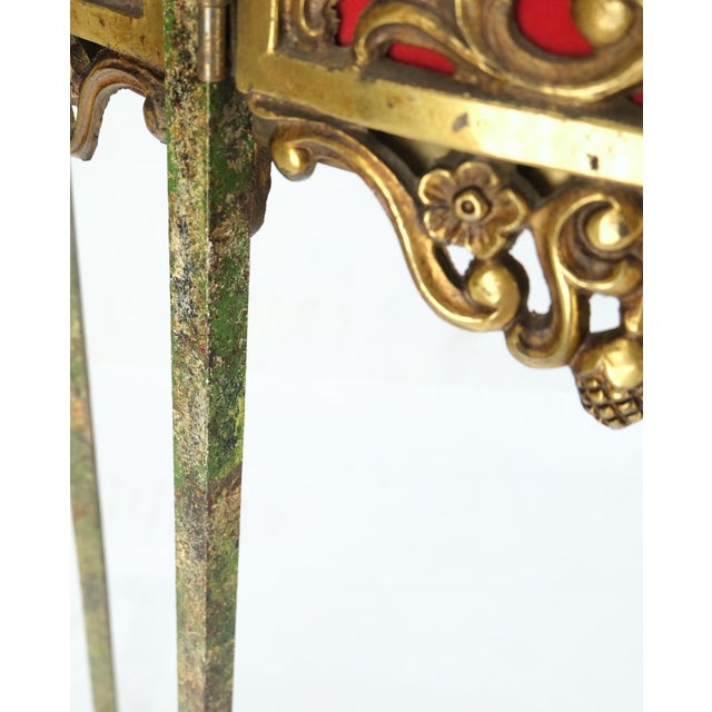 Demi Lune Bronze Ornaments Mount Decorated Petit Console Table w/ Chair Mint For Sale - Image 18 of 18