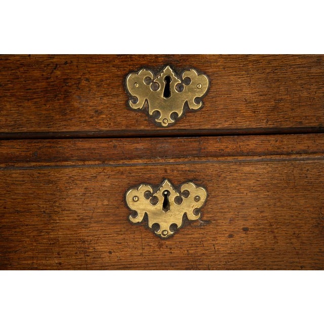 Brown Small English Oak Secretaire, 1700s For Sale - Image 8 of 13