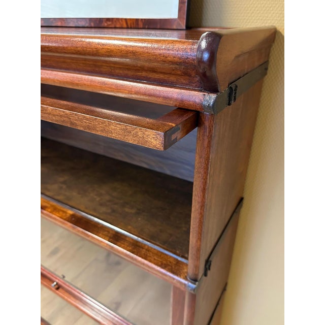 Brown Modular Bookcase from Globe Wernicke, 1890s, Set of 9 For Sale - Image 8 of 14