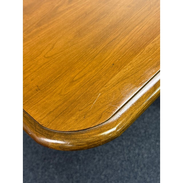 Pennsylvania House Solid Cherry Double Pedestal Dining Table For Sale - Image 9 of 12