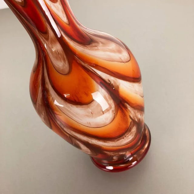 Large Vintage Pop Art Opaline Florence Vase For Sale - Image 3 of 9