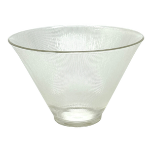 Large Conical Ribbed Glass Norse Punch Bowl by Federal Glass Circa 1950s