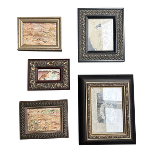 Vintage Collection of Five Miniature Picture Frames- Set of Five