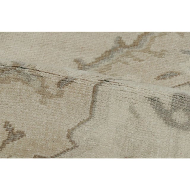 Cream Vintage Turkish Extra-Long Runner With Ornate Medallion Set in Beige - Rug & Kilim For Sale - Image 8 of 9