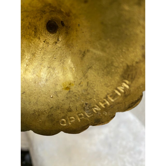 Mid Century Modern Turquoise and Brass Oppenheim Israel Pitcher For Sale - Image 11 of 11