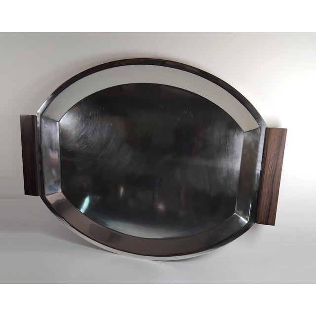 Wood 1930s Christofle-Alfenide Great Plateau Art Deco For Sale - Image 7 of 8