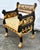 Black Vintage Ornate Egyptian Revival Black & Gold Chair W/Lion Heads For Sale - Image 8 of 12
