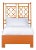 Lattice Back Bed Twin Extra Long - Orange For Sale