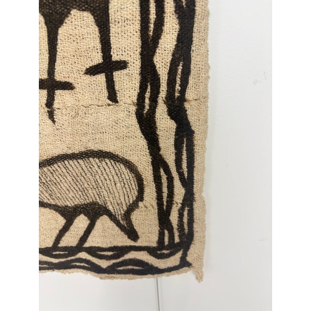 1970s Attributed Senufo Handwoven Mud Painted Korhogo Style Textile For Sale - Image 4 of 7
