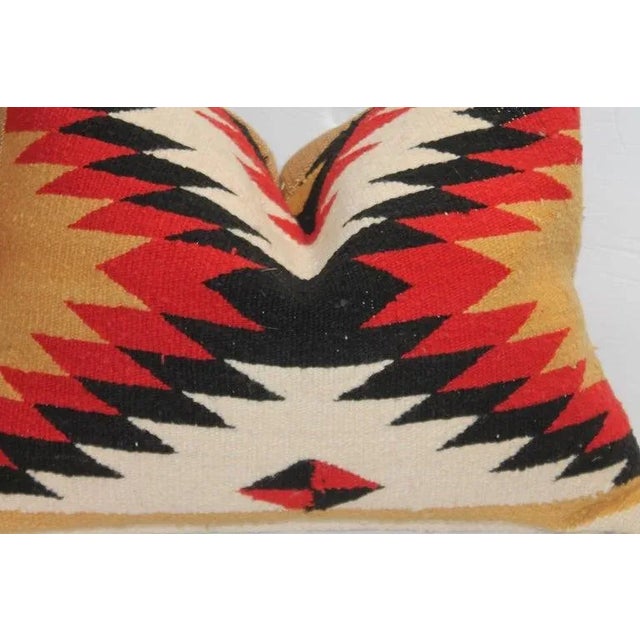 Rustic 1950s Handmade Wool Weaving Pillows- a Pair For Sale - Image 3 of 7