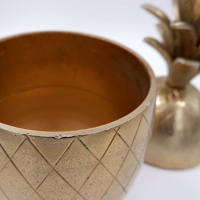 Gold Vintage Hollywood Regency Pineapple Ice Bucket, 1970s For Sale - Image 8 of 14