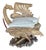 Vintage Italian Carved and Giltwood Grotto Chair For Sale