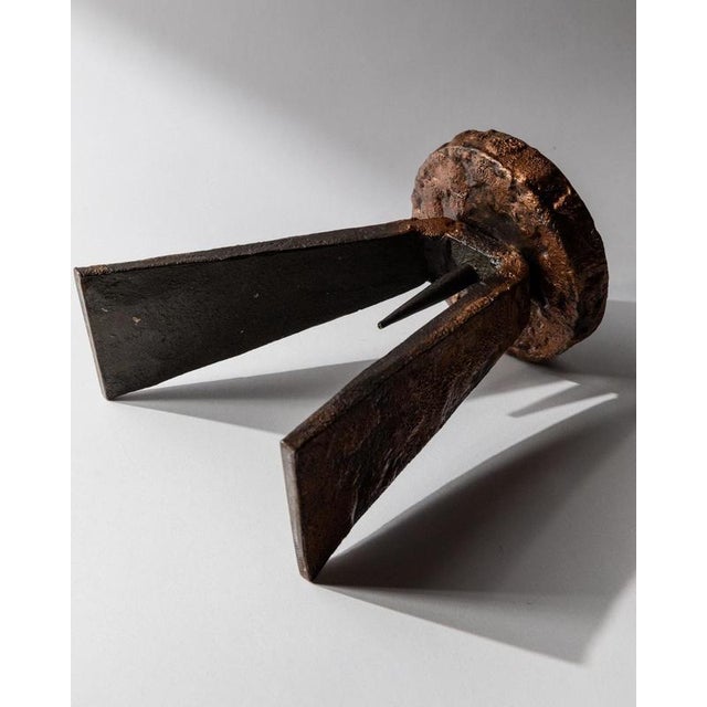 Vintage Iron Candleholder, 1960s For Sale - Image 10 of 11