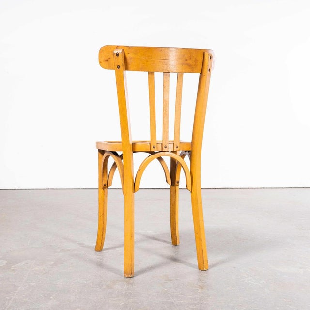 Bentwood Tri Back Dining Chairs in Honey from Baumann, 1950s, Set of 4 For Sale - Image 6 of 10