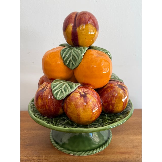 Capodimonte Late 20th Century Ceramic Fruit Topiary Centerpiece For Sale - Image 4 of 7