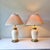 Mid-Century Modern 1980s Brass Daisy and Porcelain Lamps; A Pair For Sale - Image 3 of 12