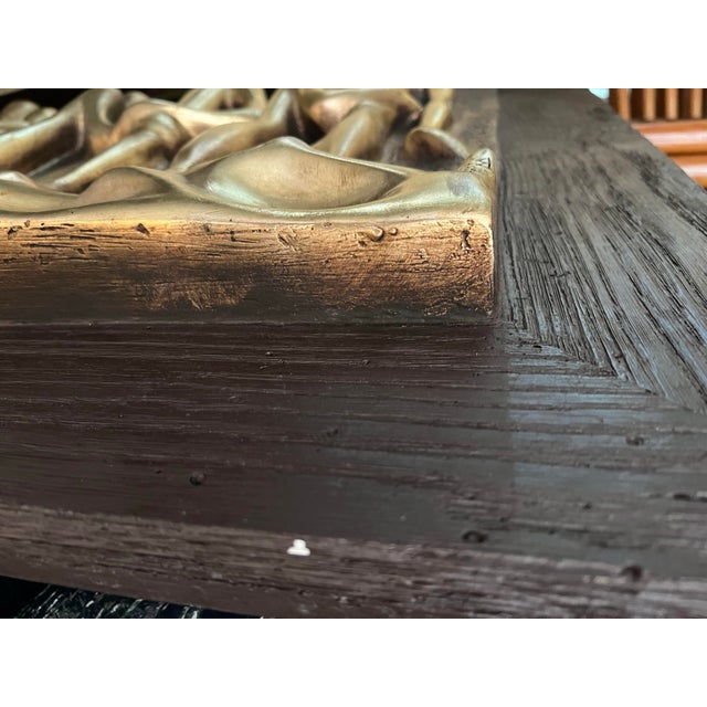 Gold 1970 Brutalist Mid Century Wall Hanging by Espada For Sale - Image 8 of 8