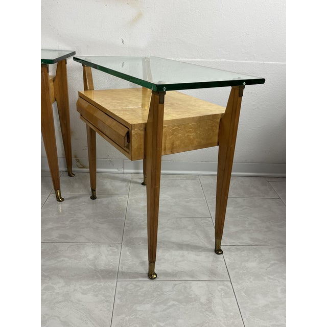 Bedside Tables G. Cecchini and C. Lissone in the style of Vittorio Dassi, 1950s, Set of 2 For Sale - Image 12 of 17