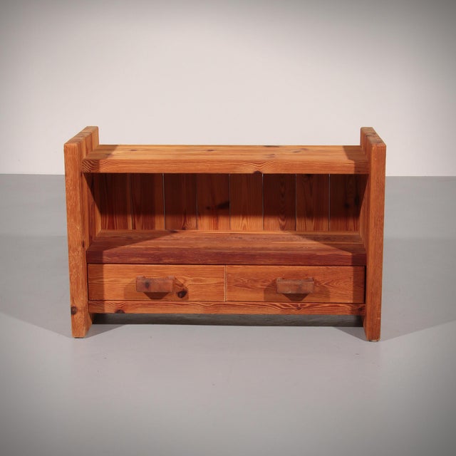 Scandinavian Brutalist Pine Cabinet by Hans Frydendal, 1970 For Sale - Image 12 of 12