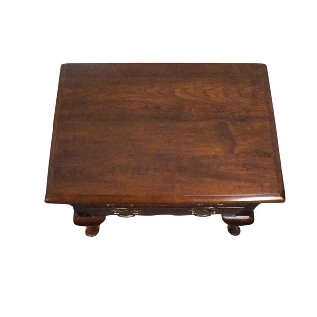 Late 20th Century Pennsylvania House Solid Cherry Traditional Style 24" Two Drawer Accent End Table For Sale - Image 5 of 12