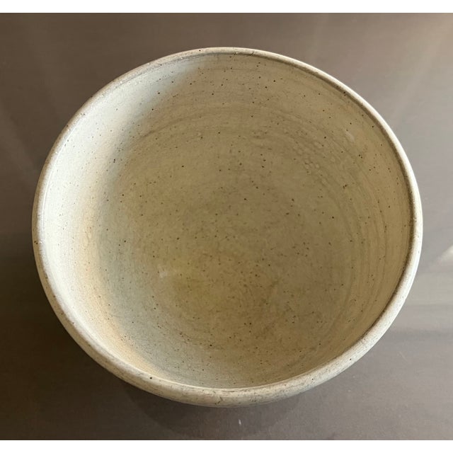 Mid-Century Modern American Art Pottery Small Footed Bowl For Sale - Image 11 of 14