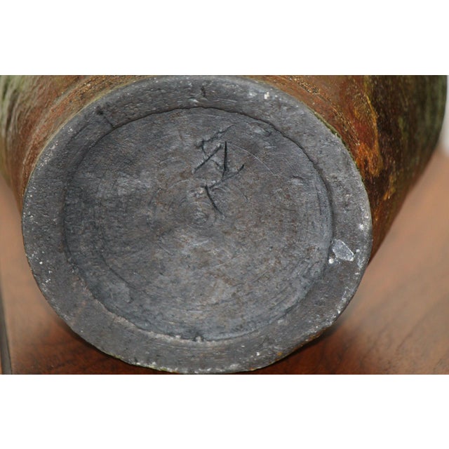 1990s Excellent, Hand-Made Iridescent Raku Pottery Indoor/Outdoor Planter For Sale - Image 9 of 9