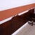 Double bed frame, original design and production from the 1950s. Wooden frame with elegant, clean lines, featuring a wood...