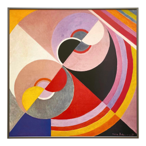 Sonia Delaunay Vintage 1990 Modernist Lithograph Print Framed Extra Large French Art Deco Poster " Rythme Et Couleur " 1939