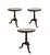This set of three Regency-style pedestal tables pairs substantial industrial construction with refined Neoclassical...