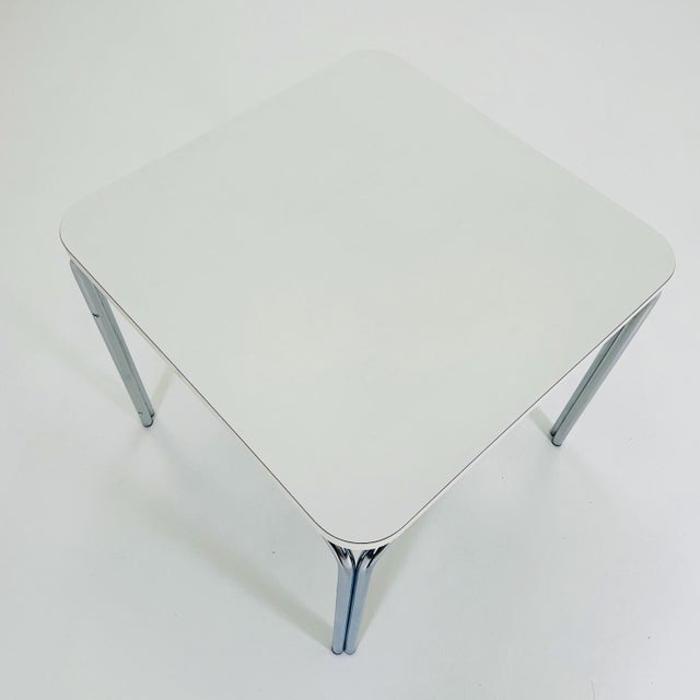 Mid-Century Bauhahus Square White ´Dining Table from Thonet, Germany, 1980s For Sale - Image 11 of 15