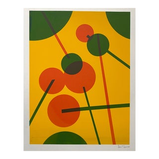 Henri Sommes Abstract Geometric Serigraph For Sale