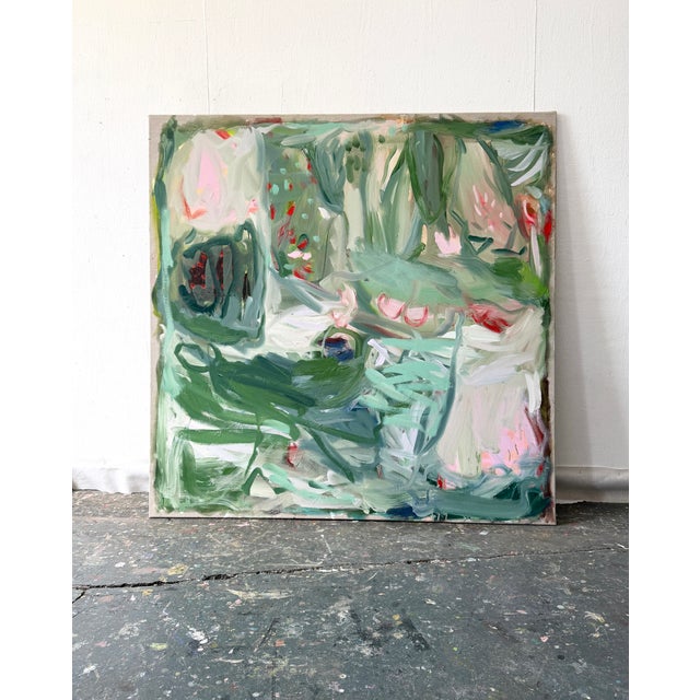Contemporary Abstract Oil on Canvas "Spring Prayer" by Petra Schott For Sale - Image 4 of 5