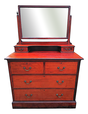 English Mahogany Dressing Table, 19th Century