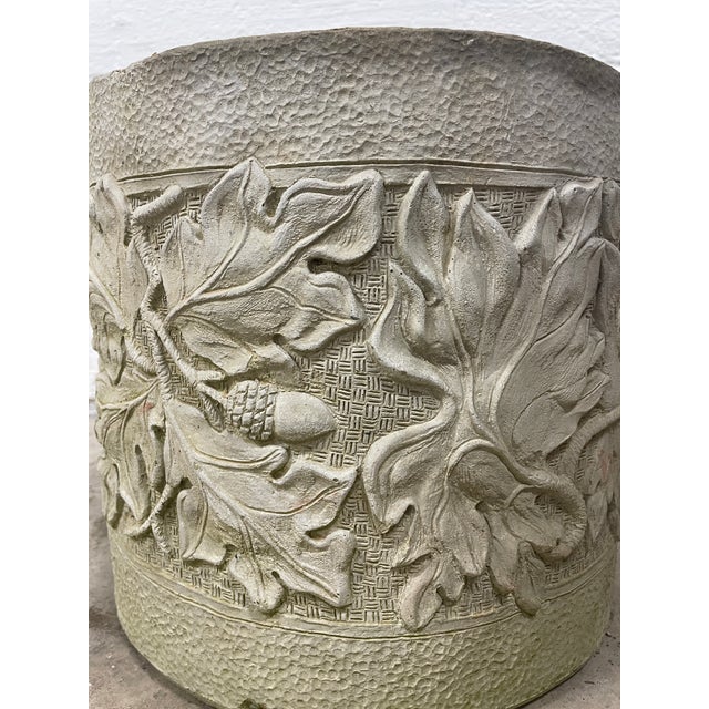 Vintage 1987 "The Berrypatch" Oak Leaf & Acorn Studio Pottery Planter For Sale - Image 4 of 9