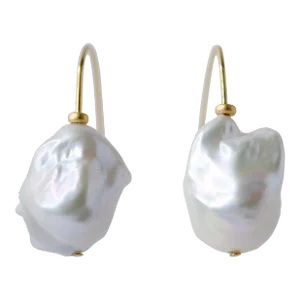 Baroque Pearl Earring Hooks - 2 Pieces