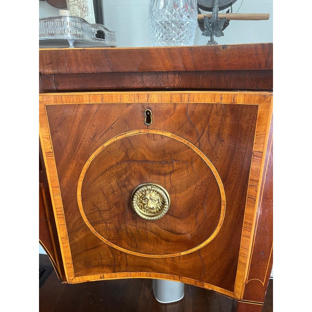 Period Antique English Mahogany Hepplewhite Serpentine Sideboard For Sale - Image 11 of 15