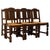Vintage Spanish Oak Dining Chairs with Rush Seats, 1950, Set of 6 For Sale - Image 15 of 15