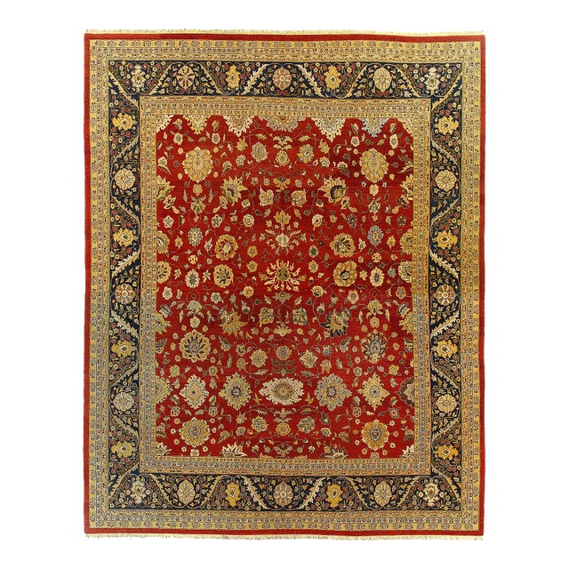 Fine Hand Knotted Agra Rug For Sale