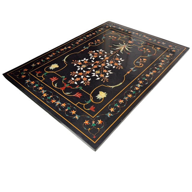 Roman Pietra Dura Inlaid Marble Table Stone Putti Base For Sale - Image 10 of 10