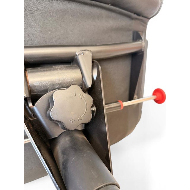 Vintage Black Leather Sapper Office Chair by Richard Sapper for Knoll, 1980s For Sale - Image 11 of 13