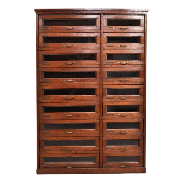 Antique Haberdashery Chest of Drawers in Oak, 1880s For Sale