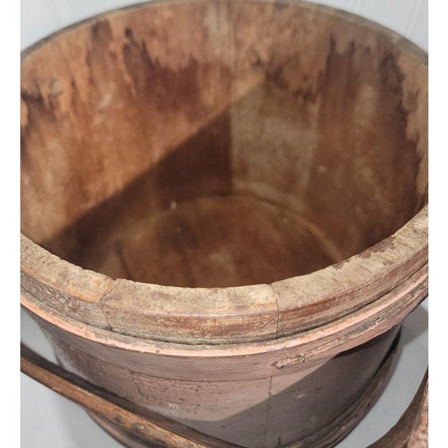 19th Century 19th Dusty Rose Painted Furkin For Sale - Image 5 of 7