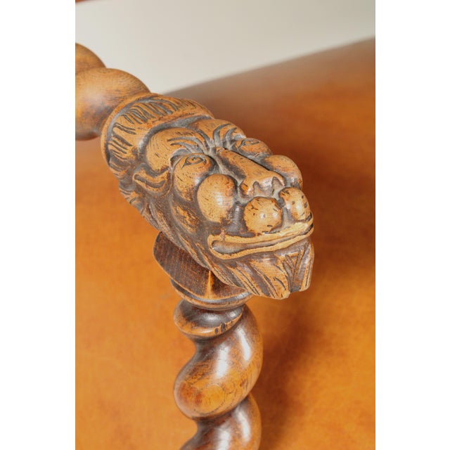 Copper Pair of Baroque Style Barley Twist Armchairs For Sale - Image 8 of 11