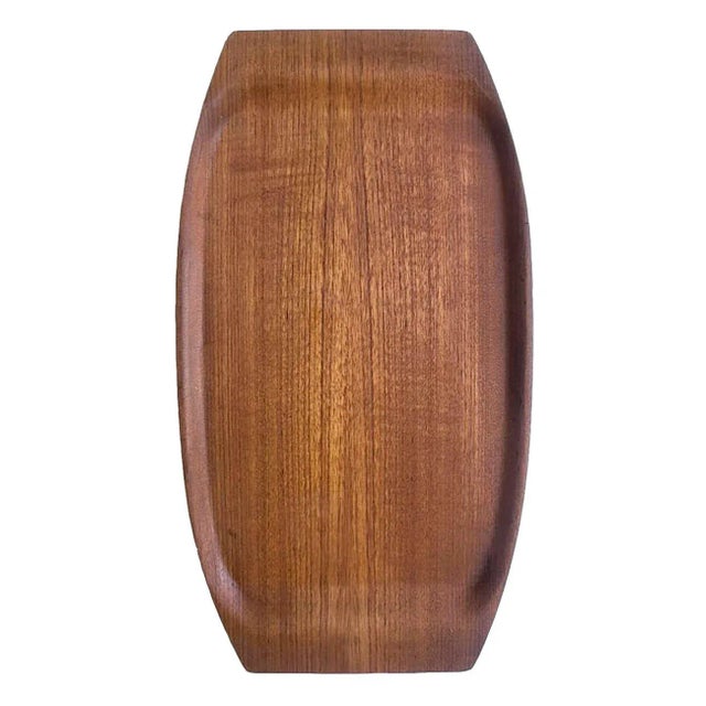 Mid 20th Century Swedish Åry Nybro Fanérprodukter Bentwood Teak Tray For Sale - Image 9 of 13