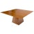 Large Modern Studio Square Walnut Pyramid Shape Base Dining Conference Table For Sale - Image 13 of 13